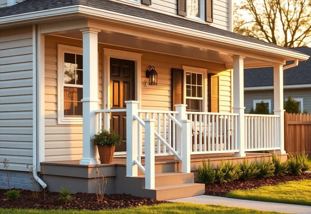 Renovated home exterior with new siding and finish work